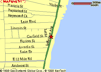 Close up map showing Redeemer's location